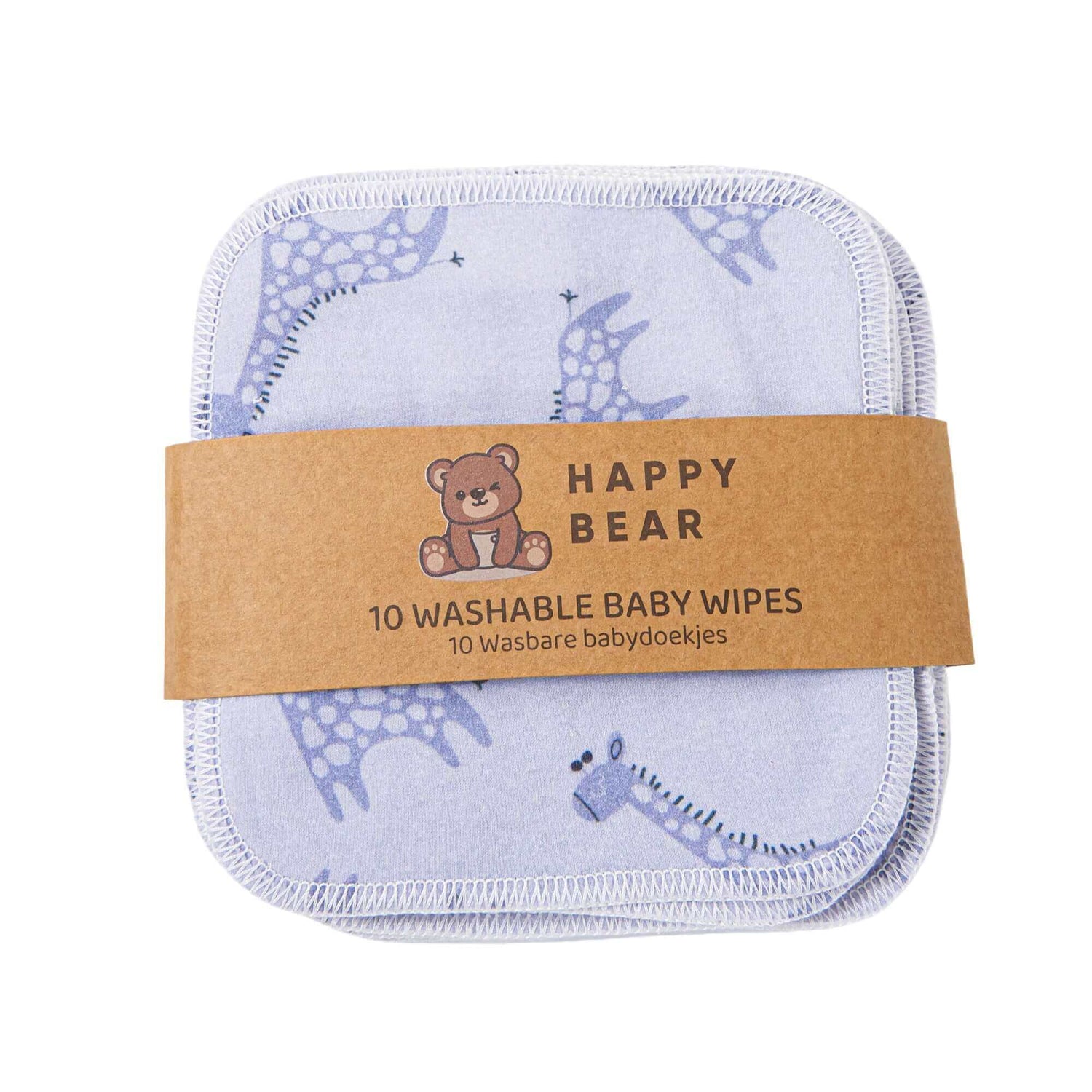 HappyBear Diapers Babydoekjes set 10 stuks | Blue Giraffe